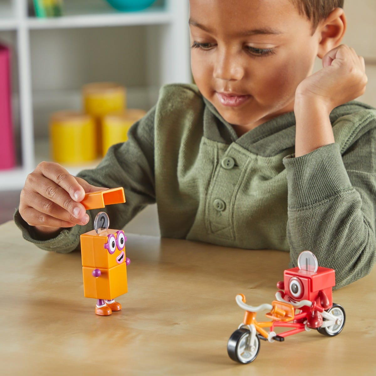 SET FIGURINE NUMBERBLOCKS - AVENTURI PE BICICLETA CU UNU & DOI - HAND2MIND (HM95354-UK) - Libelula Vesela - Jucarii