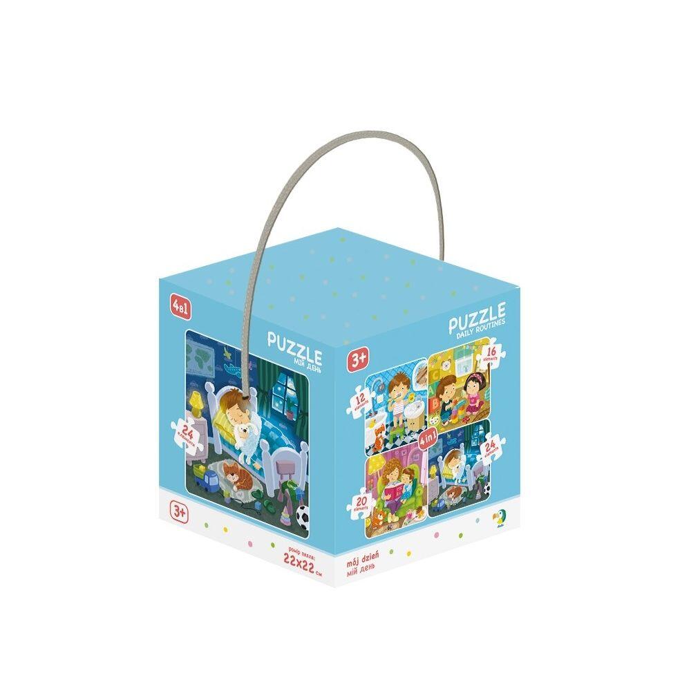 PUZZLE 4 IN 1 - ACTIVITATILE ZILNICE (12, 16, 20, 24 PIESE) - DODO (DO300130) - Libelula Vesela - Jucarii
