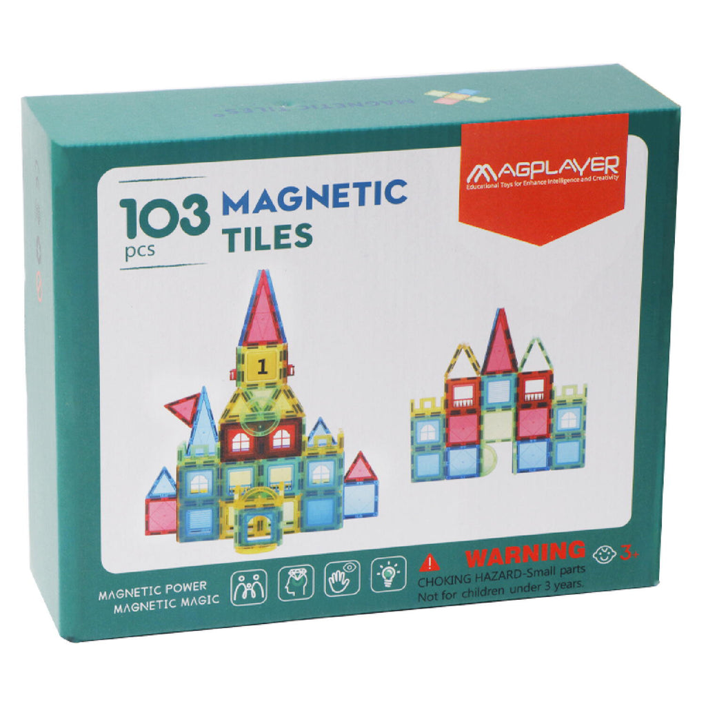 SET DE CONSTRUCTIE MAGNETIC 3D - 103 PIESE - MAGPLAYER (MPL2-103) - Libelula Vesela - Jucarii
