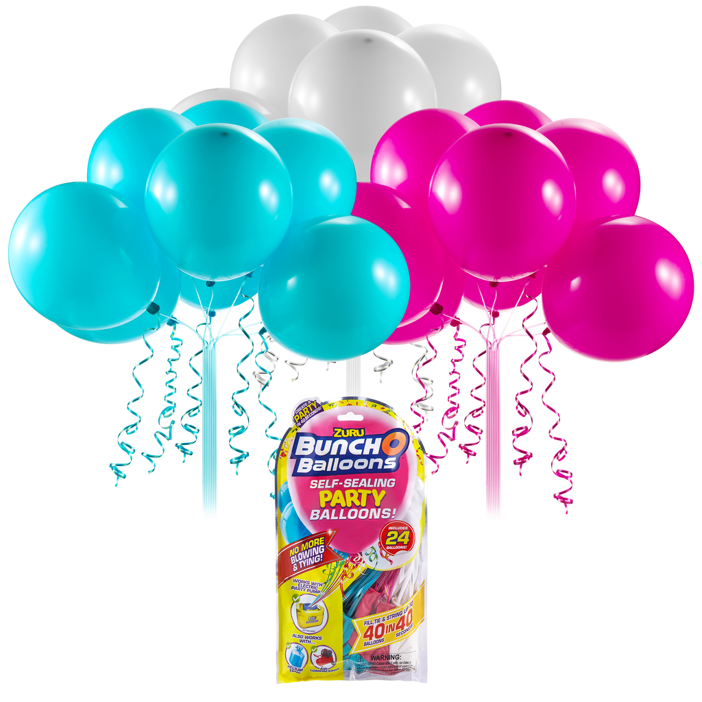 BUNCH O BALLOONS BALOANE DE PETRECERE SET REZERVE ROZ, BLEU, ALB (24 BALOANE) - ZURU (56179BUQ1) - Libelula Vesela - Articole pentru petrecere