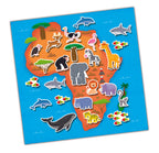 CARTEA MEA CU STICKERE - HARTA - GALT (1005287) - Libelula Vesela - Jucarii