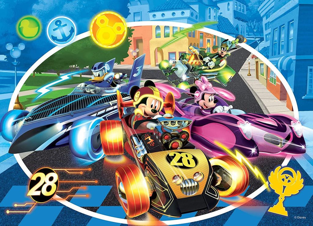 PUZZLE DE COLORAT - MICKEY IN CURSA (24 PIESE) - LISCIANI (L74099) - Libelula Vesela - Jucarii