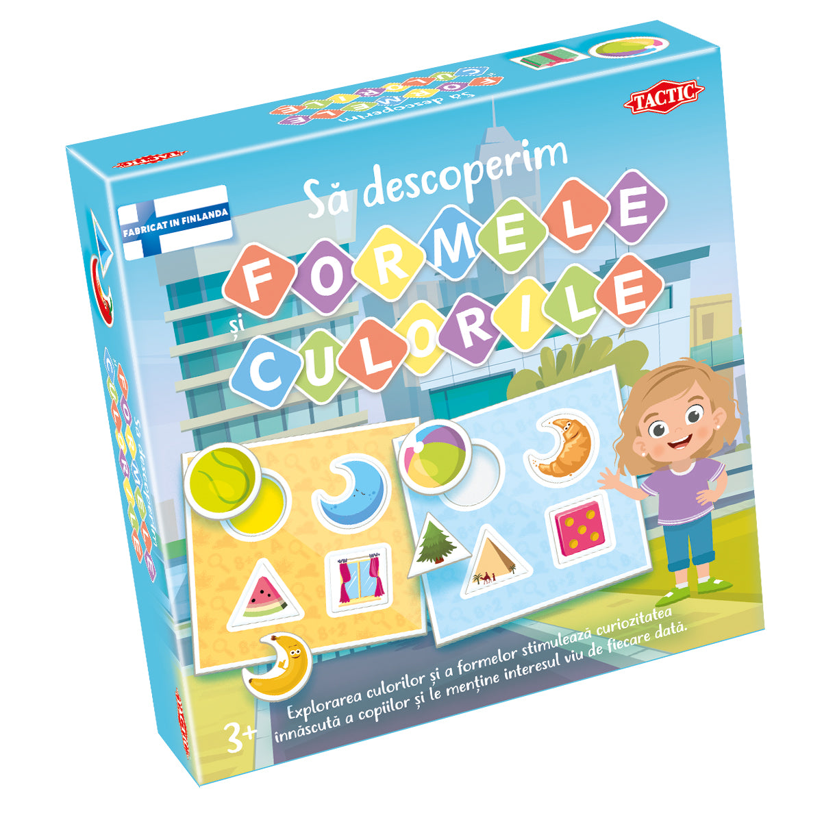 JOC EDUCATIV SA DESCOPERIM FORMELE SI CULORILE - TACTIC GAMES (59136) - Libelula Vesela - Jucarii