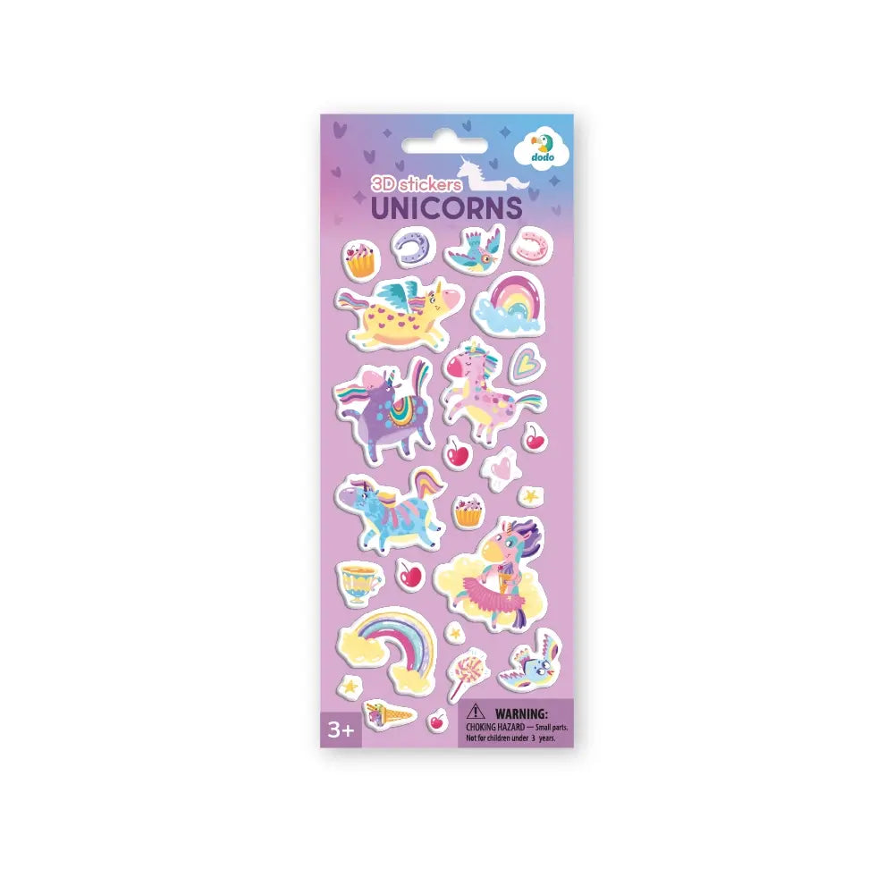 SET ABTIBILDURI 3D - UNICORNI - DODO (DO300844) - Libelula Vesela - Jucarii
