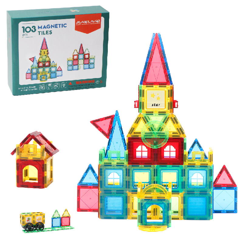 SET DE CONSTRUCTIE MAGNETIC 3D - 103 PIESE - MAGPLAYER (MPL2-103) - Libelula Vesela - Jucarii