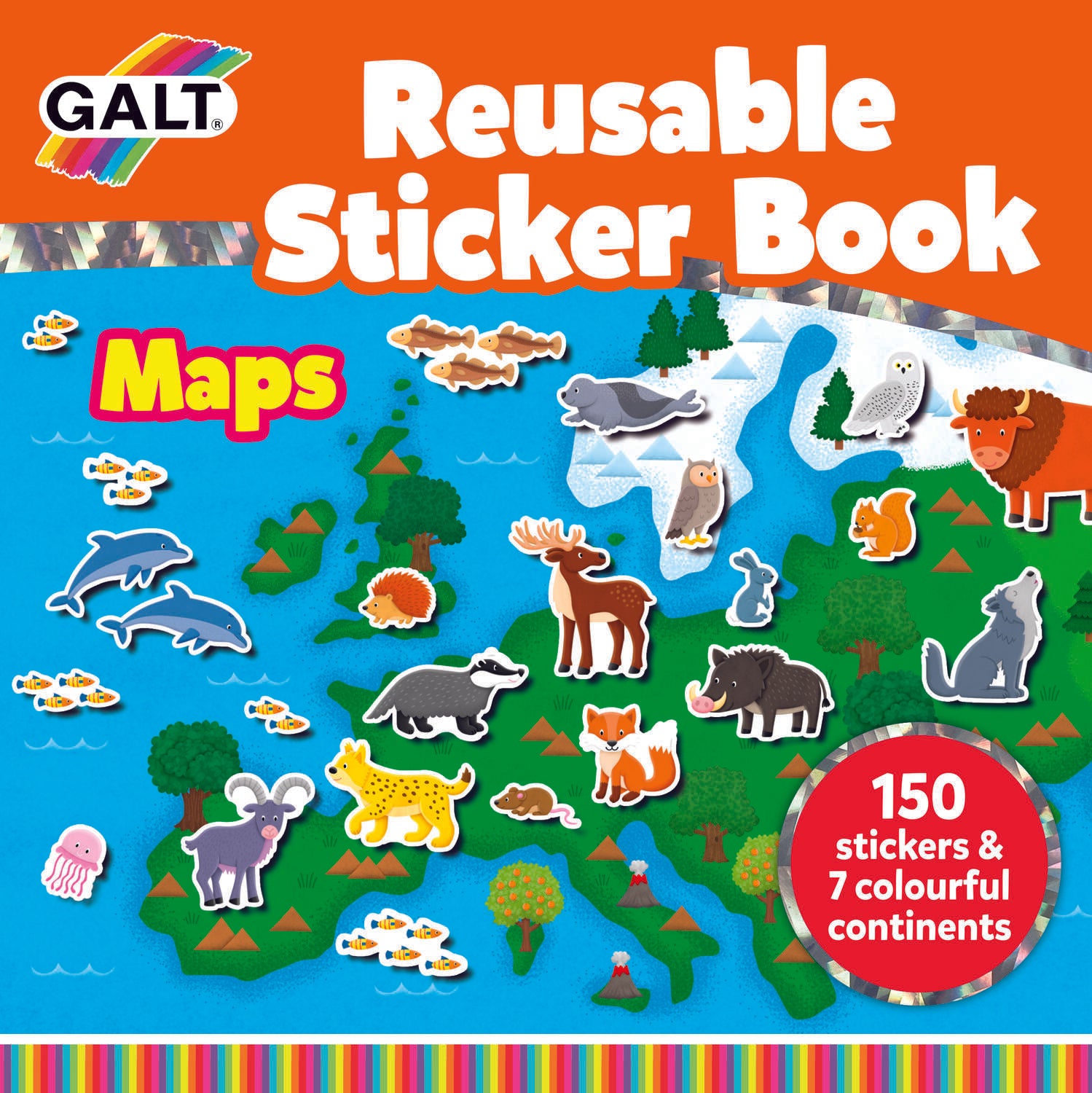 CARTEA MEA CU STICKERE - HARTA - GALT (1005287) - Libelula Vesela - Jucarii