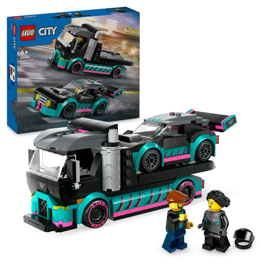 MASINA DE CURSE SI CAMION TRANSPORTATOR - LEGO CITY - LEGO (60406)