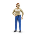 FIGURINA FEMEIE CU PANTALONI ALBASTRI - BRUDER (BR60408) - Libelula Vesela - Jucarii