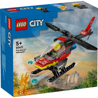 ELICOPTER DE POMPIERI - LEGO CITY - LEGO (60411) - Libelula Vesela - Jucarii