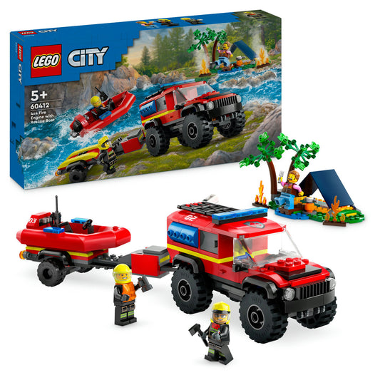 CAMION 4X4 SI BARCA DE POMPIERI - LEGO CITY - LEGO (60412)