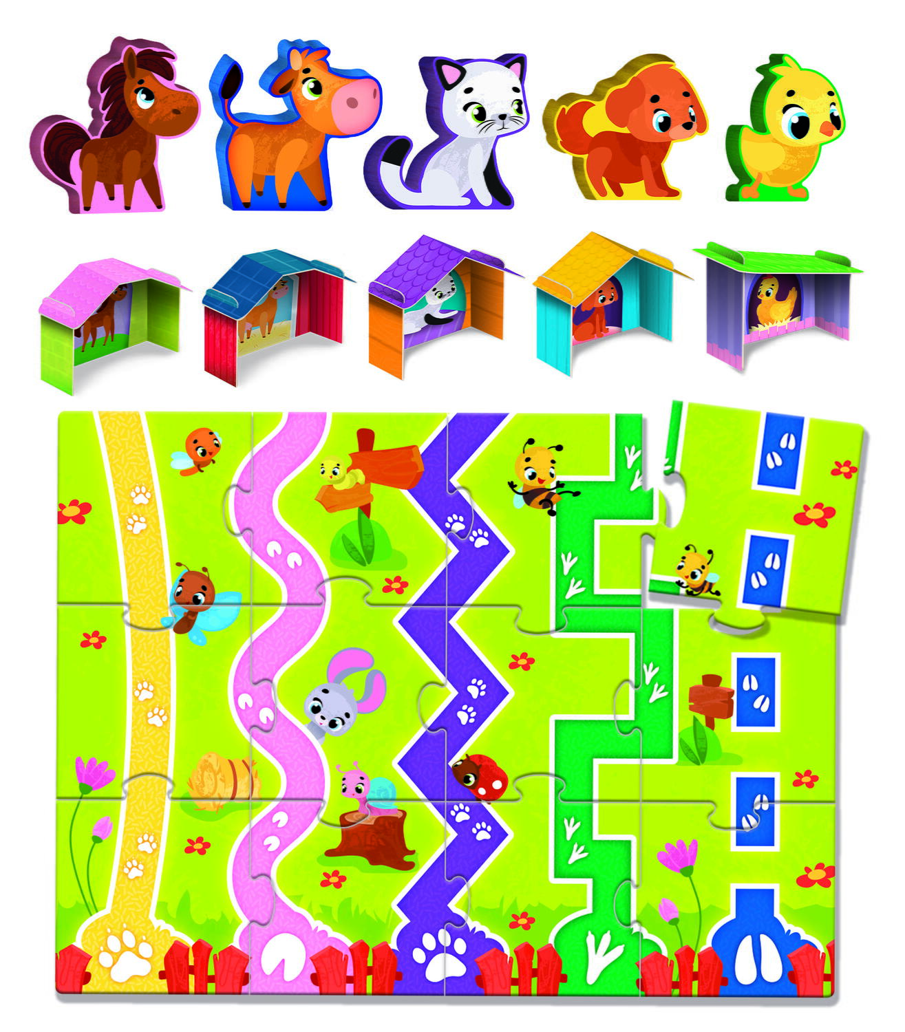 JOC MONTESSORI - DISTRACTIE CU ANIMALUTE - LISCIANI (L96886) - Libelula Vesela - Jucarii