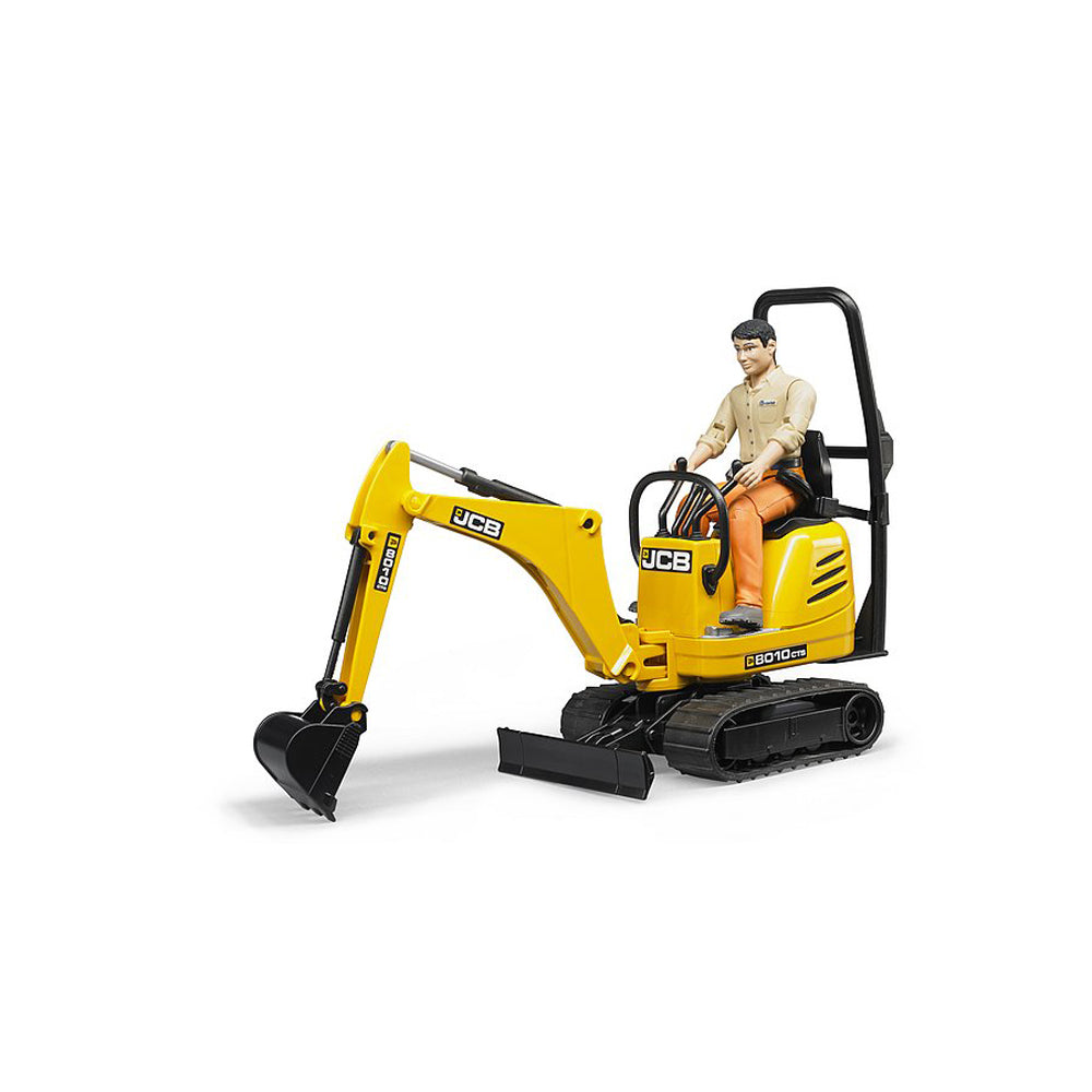 MICRO EXCAVATOR JCB 8010 CTS SI MUNCITOR - BRUDER (62002) - Libelula Vesela - Jucarii