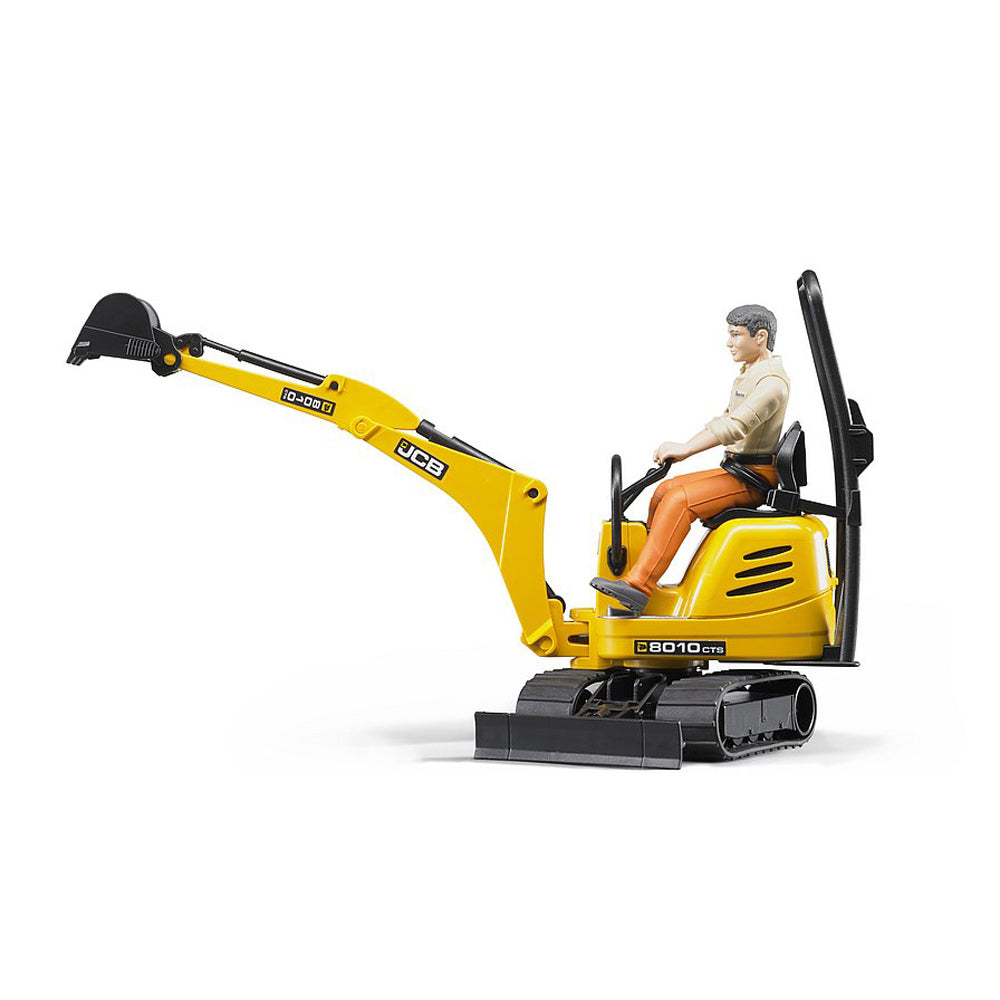 MICRO EXCAVATOR JCB 8010 CTS SI MUNCITOR - BRUDER (62002) - Libelula Vesela - Jucarii