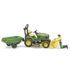 TRACTOR CU REMORCA JOHN DEERE SI GRADINAR - BRUDER (BR62104) - Libelula Vesela - Jucarii
