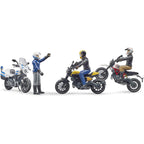 MOTOCICLETA DE POLITIE SCRAMBLER DUCATI SI POLITIST - BRUDER (62731) - Libelula Vesela - Jucarii