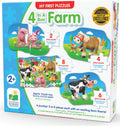 SET PRIMELE MELE 4 PUZZLE-URI FERMA - THE LEARNING JOURNEY (TLJ627419) - Libelula Vesela - Jucarii
