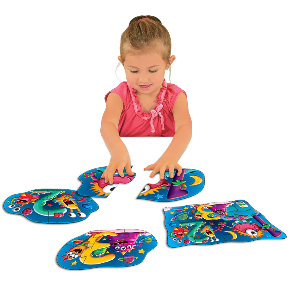 SET PRIMELE MELE 4 PUZZLE-URI 123 - THE LEARNING JOURNEY (TLJ630143) - Libelula Vesela - Jucarii