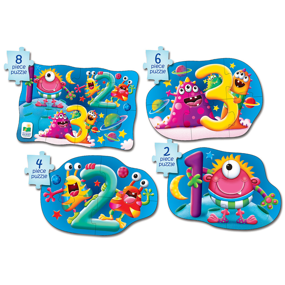 SET PRIMELE MELE 4 PUZZLE-URI 123 - THE LEARNING JOURNEY (TLJ630143) - Libelula Vesela - Jucarii