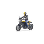 MOTOCICLETA SCRAMBLER DUCATI FULL THROTTLE CU SOFER - BRUDER (63053) - Libelula Vesela - Jucarii