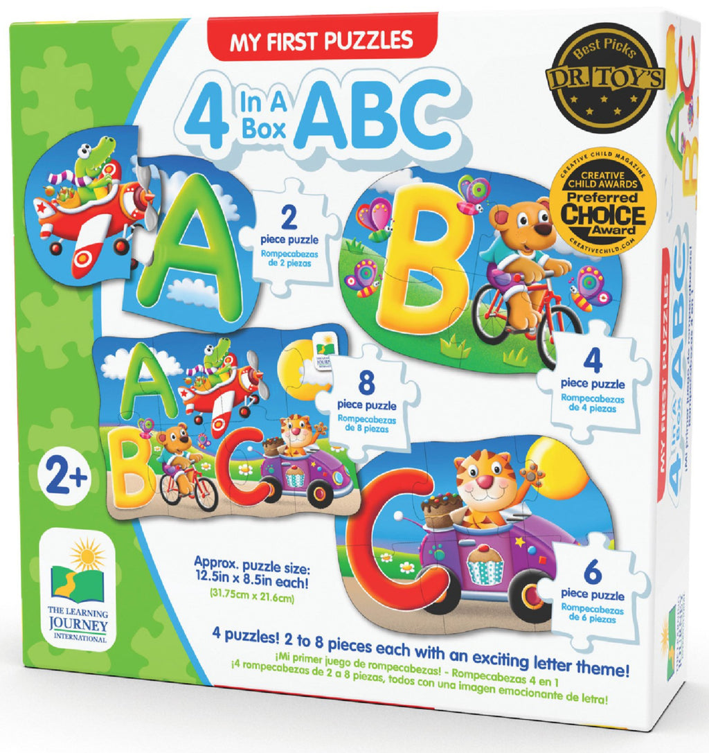 SET PRIMELE MELE 4 PUZZLE-URI ABC - ENG - THE LEARNING JOURNEY (TLJ631492) - Libelula Vesela - Jucarii