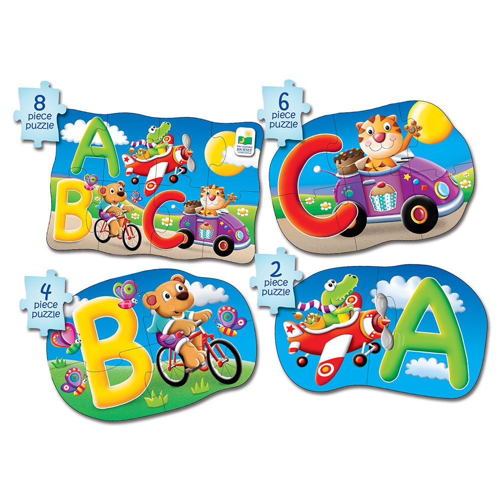 SET PRIMELE MELE 4 PUZZLE-URI ABC - ENG - THE LEARNING JOURNEY (TLJ631492) - Libelula Vesela - Jucarii