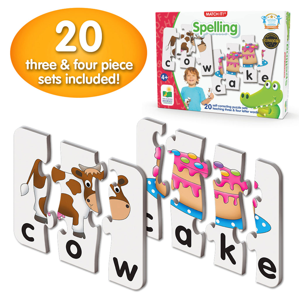 PUZZLE POTRIVESTE LITERELE SI PRONUNTA CUVINTELE - ENG - THE LEARNING JOURNEY (TLJ650028) - Libelula Vesela - Jucarii