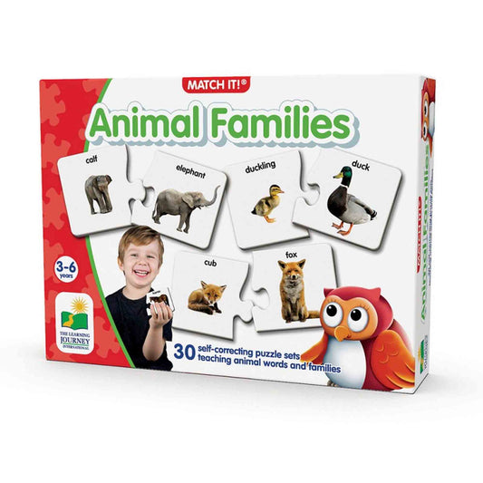 PUZZLE POTRIVESTE FAMILIA DE ANIMALE - THE LEARNING JOURNEY (TLJ117408) - Libelula Vesela - Jucarii
