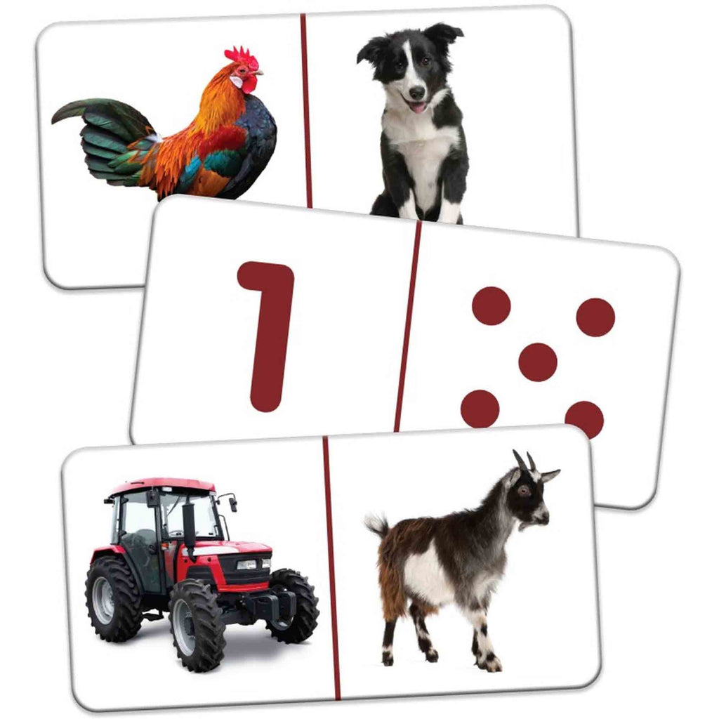 PUZZLE DOMINO ANIMALE DE LA FERMA - THE LEARNING JOURNEY (TLJ117422) - Libelula Vesela - Jucarii