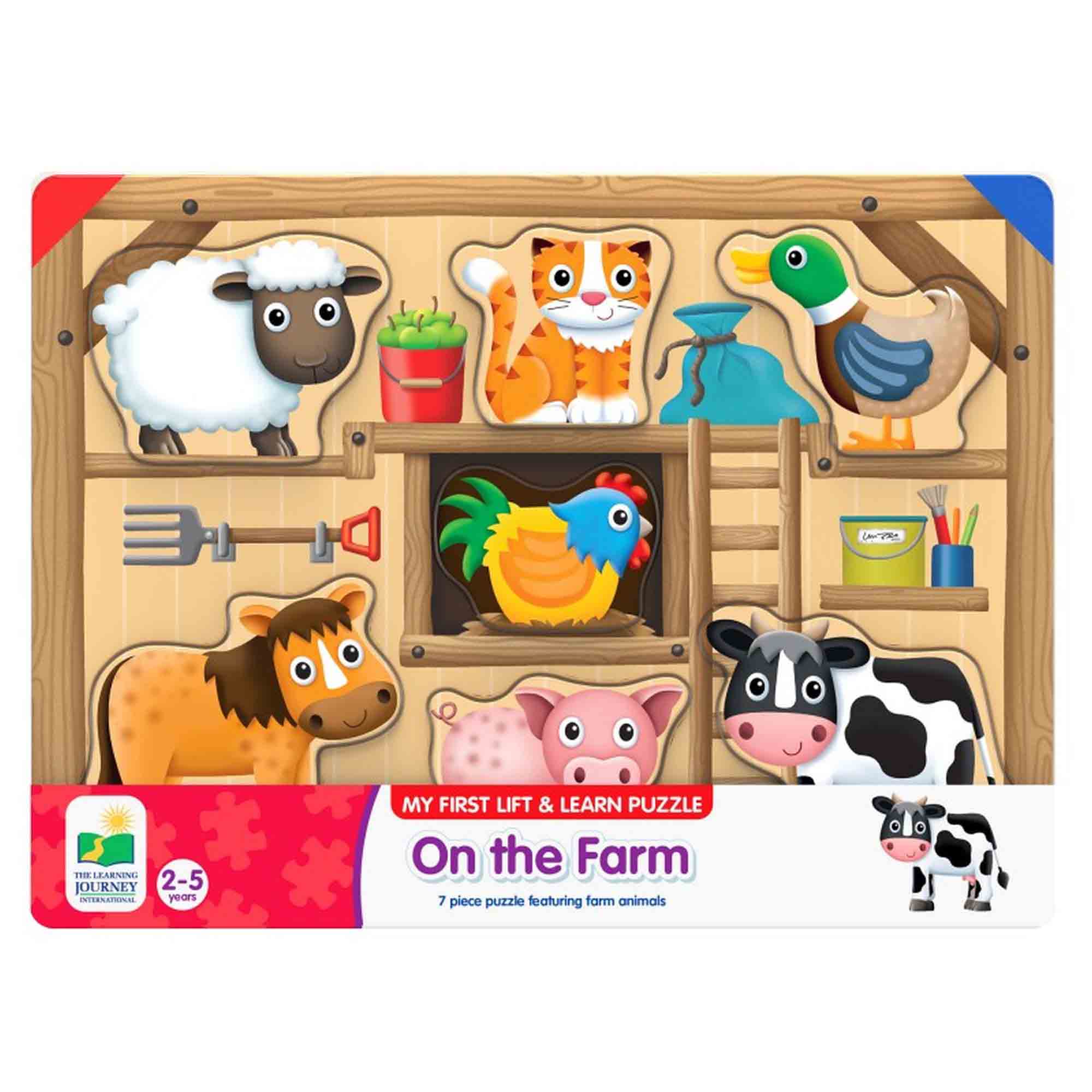 PUZZLE SA INVATAM ANIMALELE DE LA FERMA - THE LEARNING JOURNEY (TLJ285251) - Libelula Vesela - Jucarii