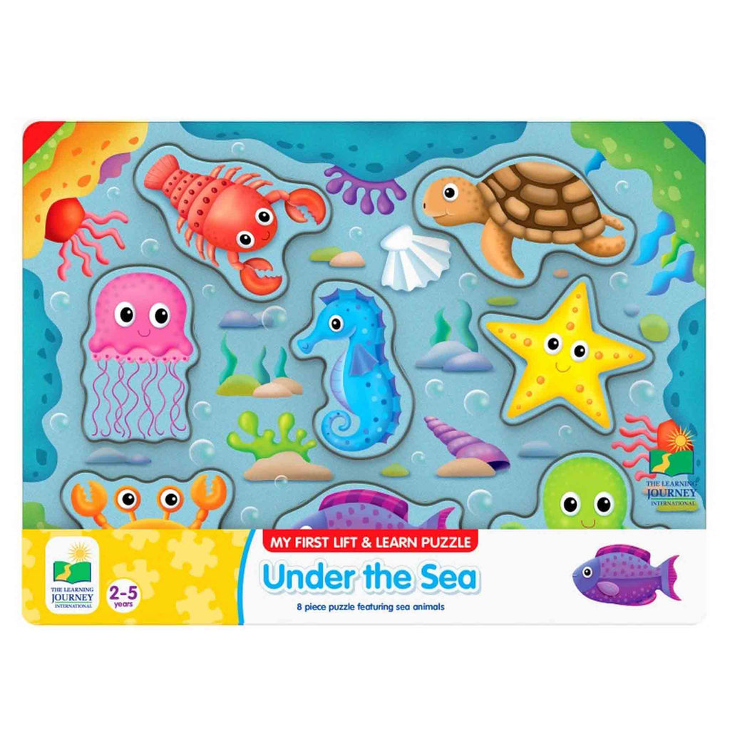 PUZZLE SA INVATAM ANIMALELE MARINE - THE LEARNING JOURNEY (TLJ285329) - Libelula Vesela - Jucarii