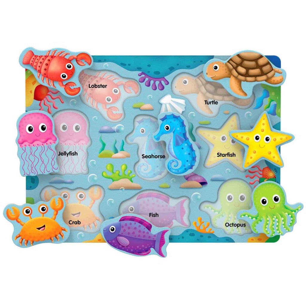 PUZZLE SA INVATAM ANIMALELE MARINE - THE LEARNING JOURNEY (TLJ285329) - Libelula Vesela - Jucarii