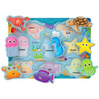 PUZZLE SA INVATAM ANIMALELE MARINE - THE LEARNING JOURNEY (TLJ285329) - Libelula Vesela - Jucarii