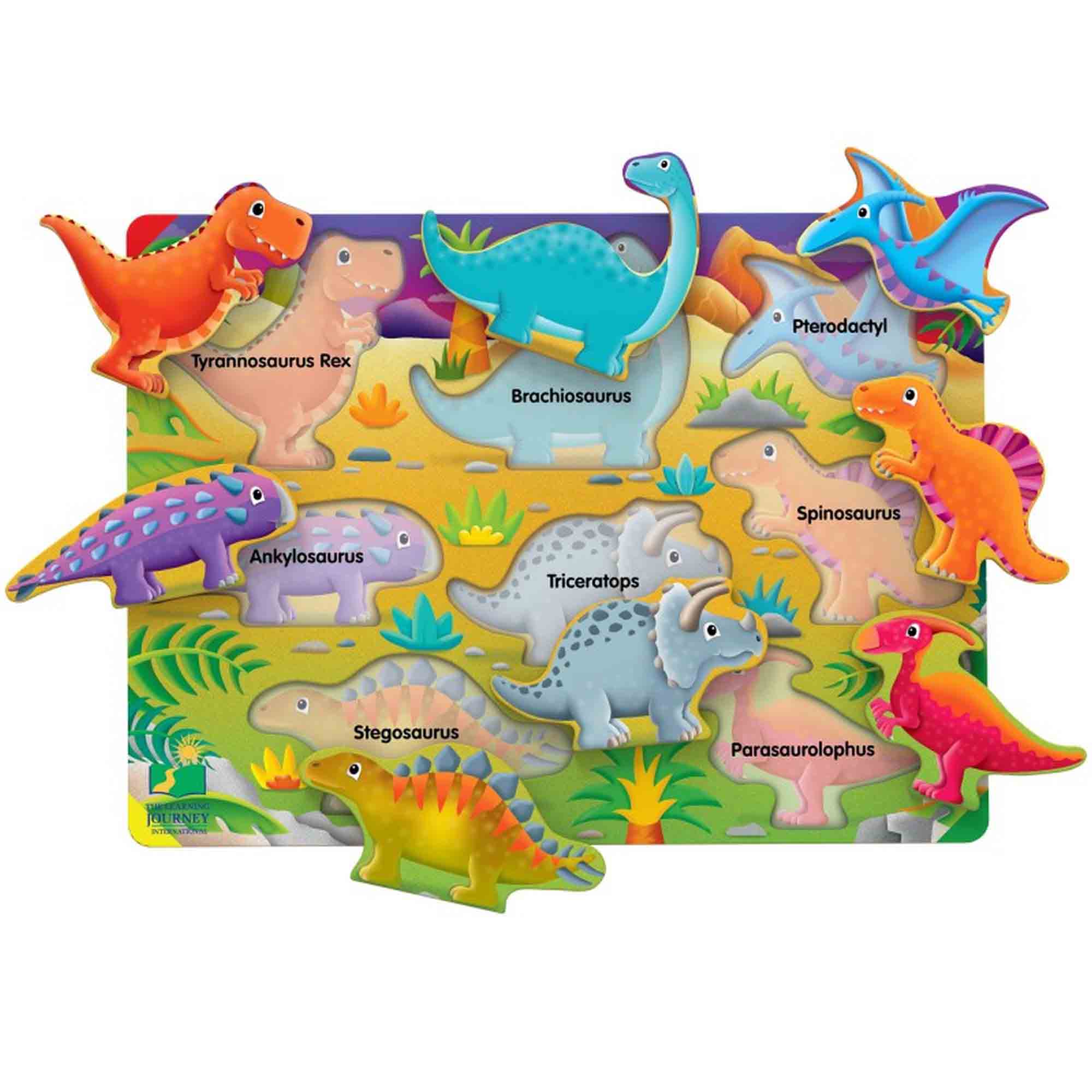 PUZZLE SA INVATAM DINOZAURII - THE LEARNING JOURNEY (TLJ285435) - Libelula Vesela - Jucarii