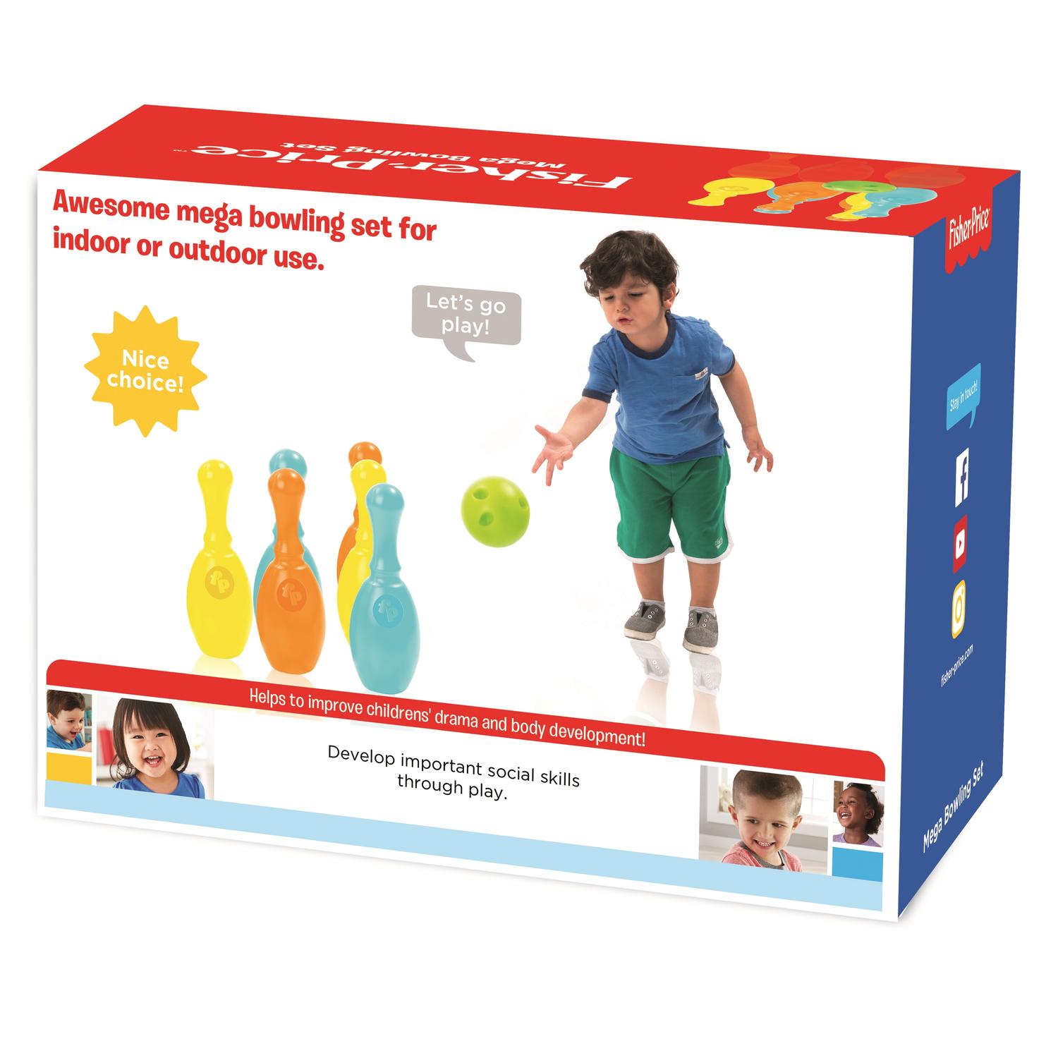 MEGA SET DE BOWLING - FISHER PRICE (FP1825) - Libelula Vesela - Jucarii