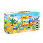 SET DE CONSTRUCTII CU TRENULET - 89 PIESE - DOLU (D5082) - Libelula Vesela - Jucarii