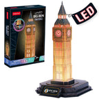 PUZZLE 3D BIG BEN EDITIE LUMINOASA 32 PIESE - CUBICFUN (CUL537h) - Libelula Vesela - Jucarii
