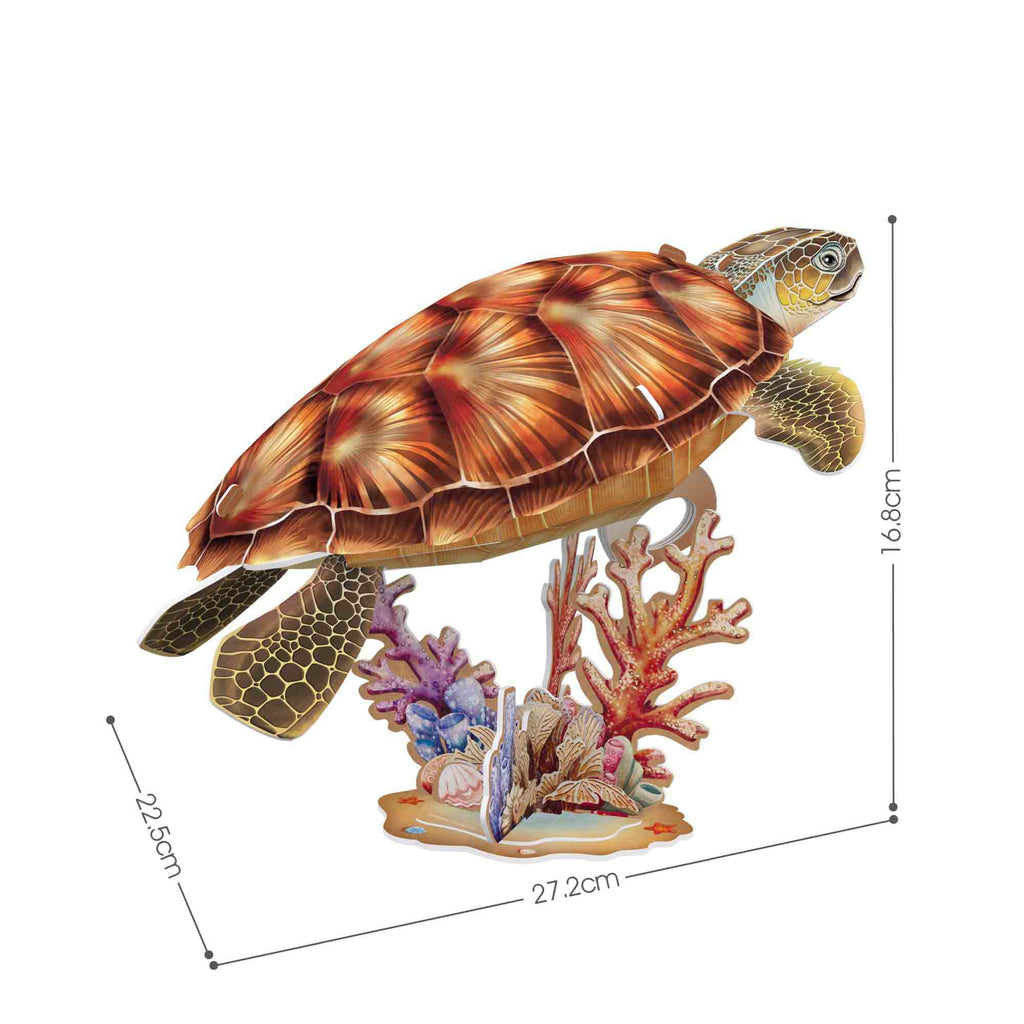 PUZZLE 3D TESTOASA MARINA 31 PIESE - CUBICFUN (CUDS1080h) - Libelula Vesela - Jucarii