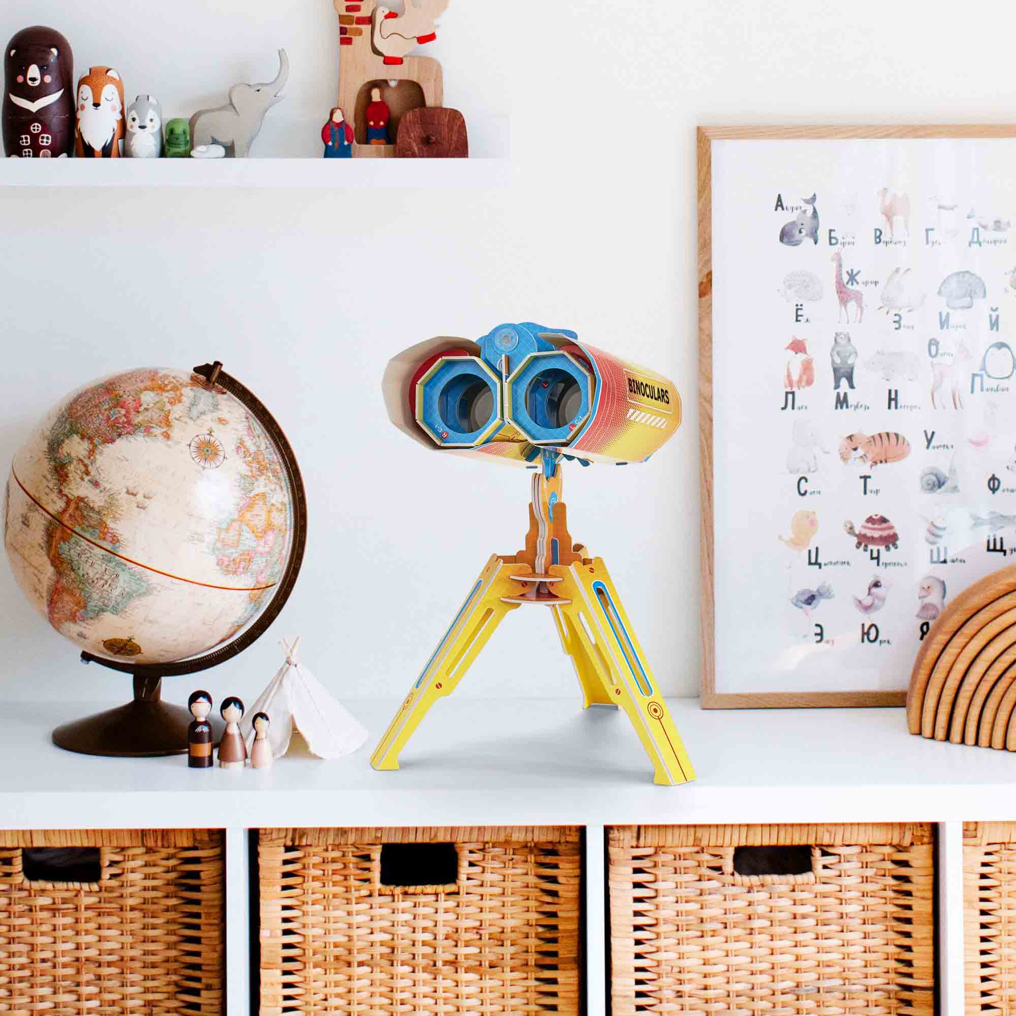 PUZZLE 3D BINOCLU 49 PIESE SI BROSURA IN ROMANA - CUBICFUN (CUDS1083h) - Libelula Vesela - Jucarii