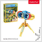 PUZZLE 3D BINOCLU 49 PIESE SI BROSURA IN ROMANA - CUBICFUN (CUDS1083h) - Libelula Vesela - Jucarii