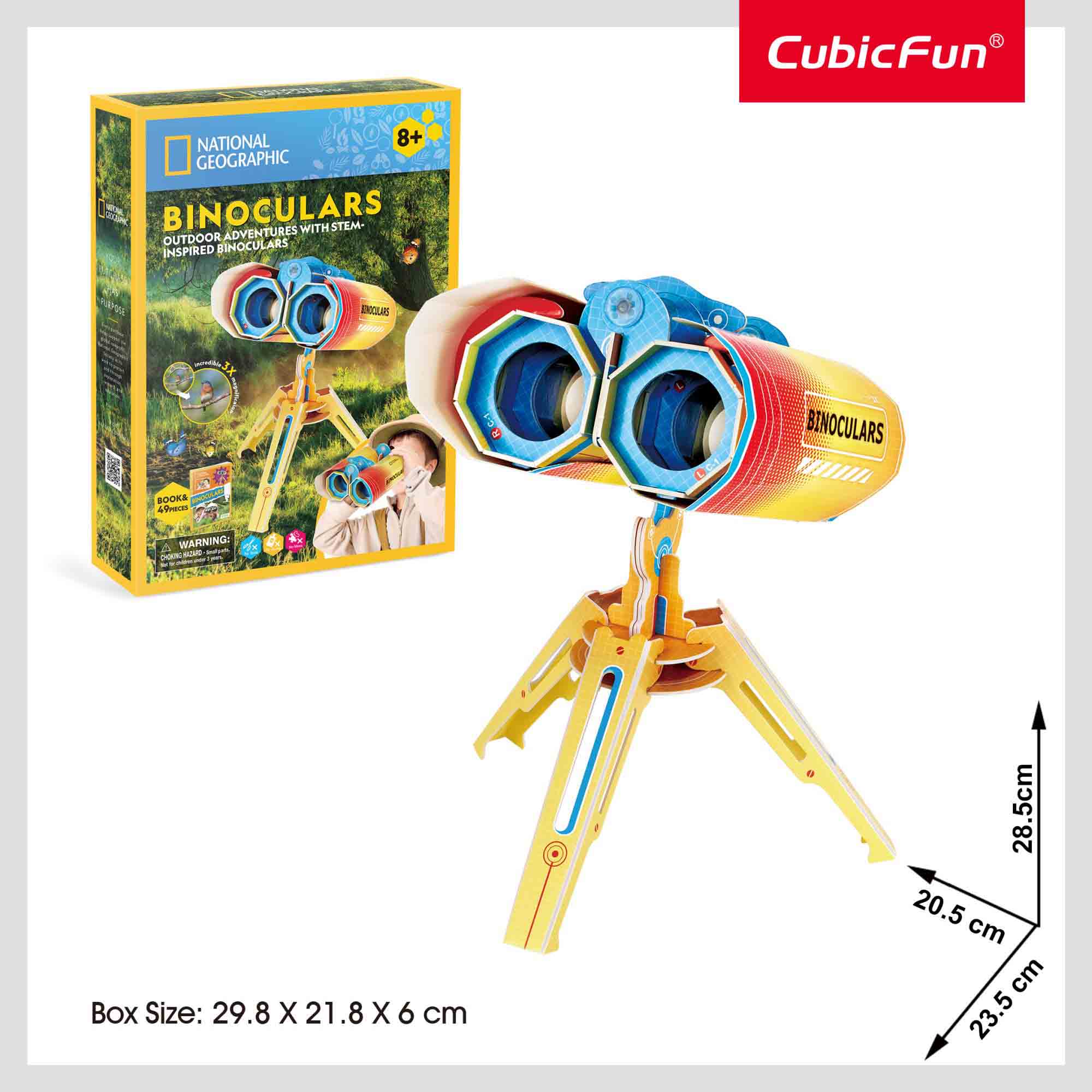 PUZZLE 3D BINOCLU 49 PIESE SI BROSURA IN ROMANA - CUBICFUN (CUDS1083h) - Libelula Vesela - Jucarii