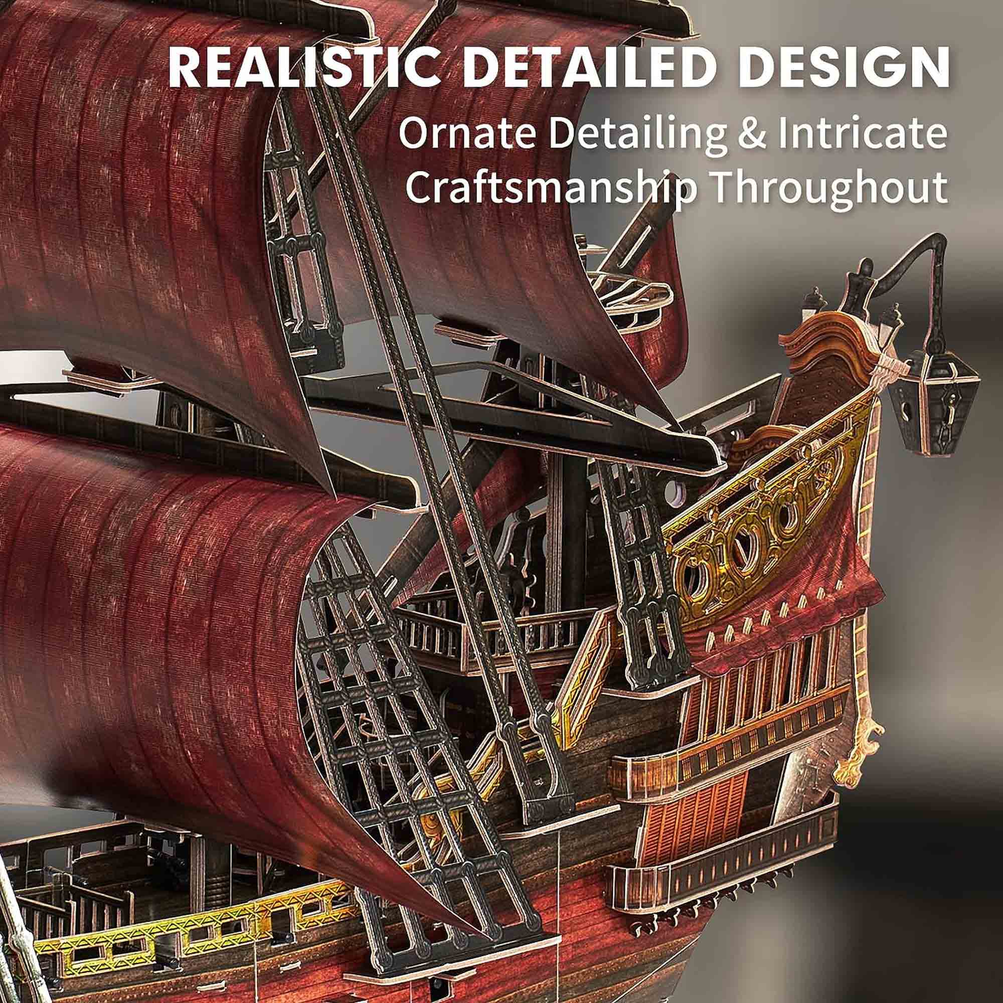 PUZZLE 3D NAVA QUEEN ANNE 391 PIESE - CUBICFUN (CUT4040h) - Libelula Vesela - Jucarii