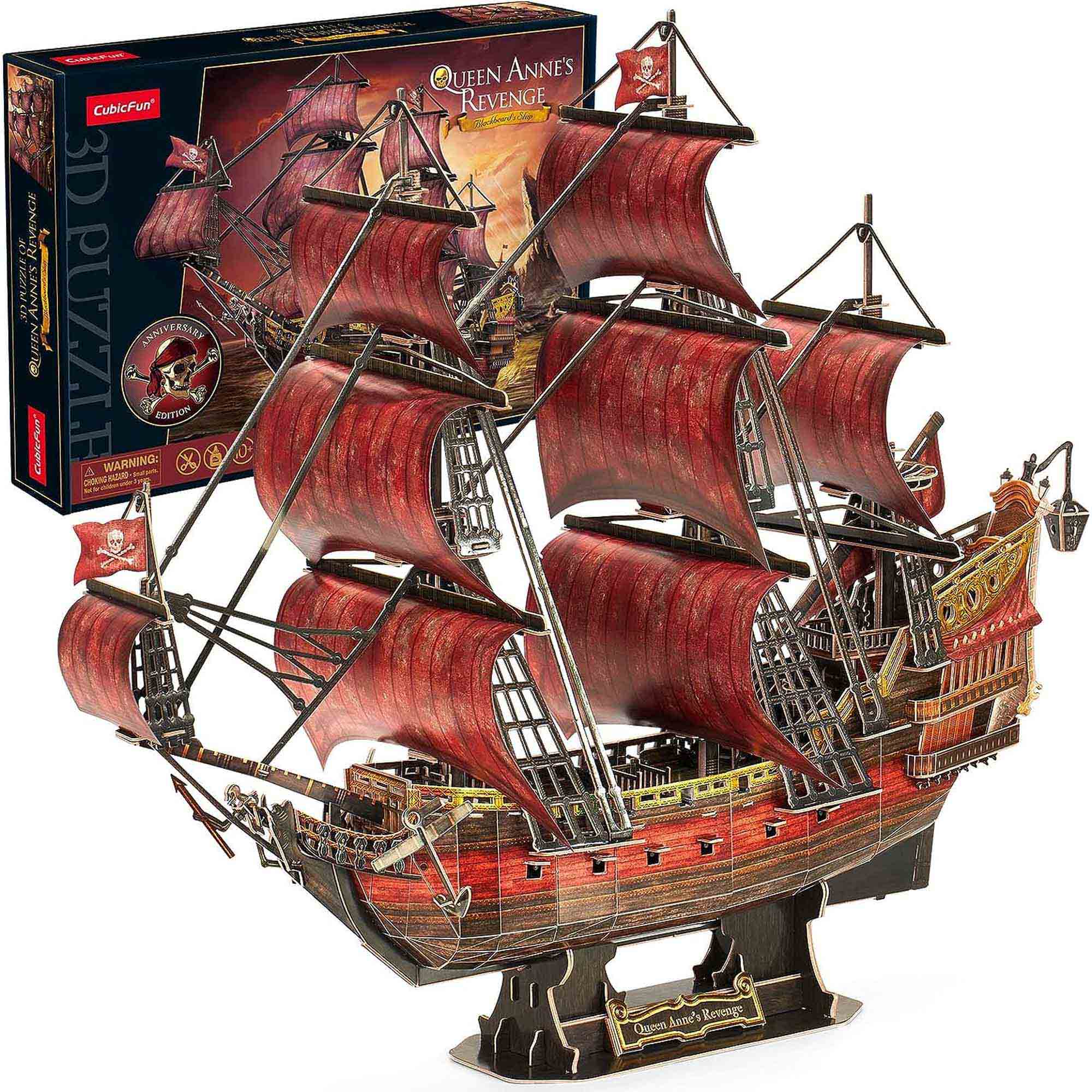 PUZZLE 3D NAVA QUEEN ANNE 391 PIESE - CUBICFUN (CUT4040h) - Libelula Vesela - Jucarii