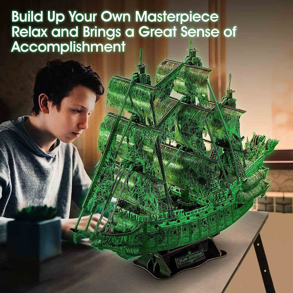 PUZZLE 3D FLYING DUTCHMAN LUMINEAZA IN INTUNERIC 360 PIESE - CUBICFUN (CUT4041h) - Libelula Vesela - Jucarii