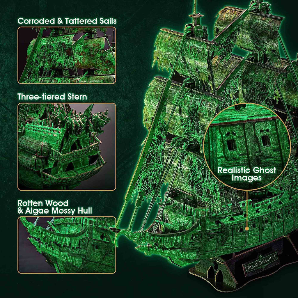 PUZZLE 3D FLYING DUTCHMAN LUMINEAZA IN INTUNERIC 360 PIESE - CUBICFUN (CUT4041h) - Libelula Vesela - Jucarii