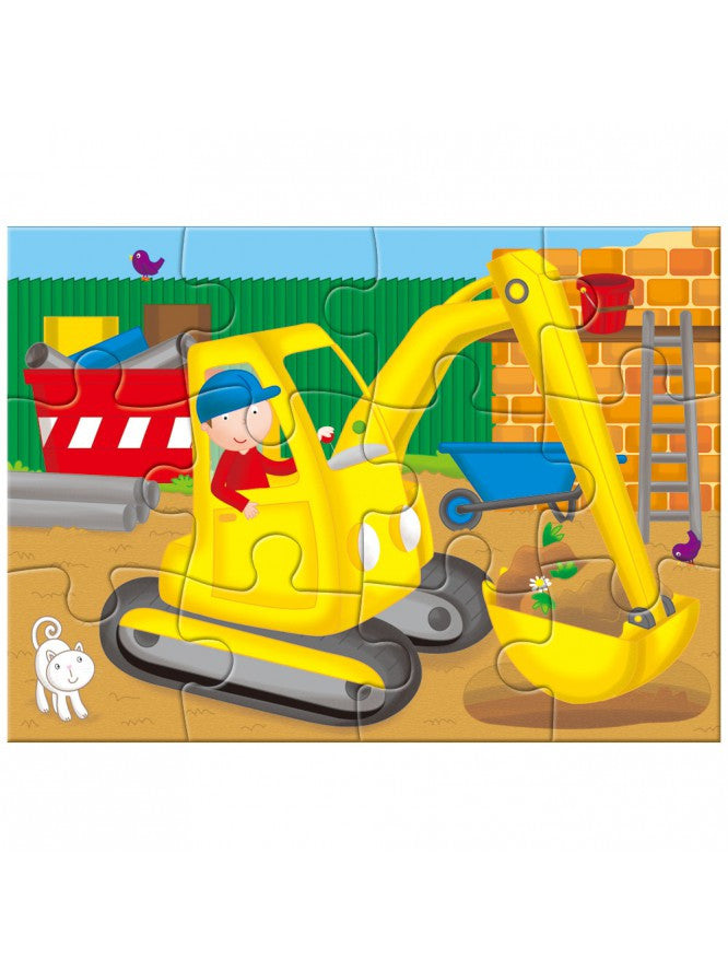 SET 4 PUZZLE-URI VEHICULE (4, 6, 8, 12 PIESE) (1004009) - Libelula Vesela - Jucarii