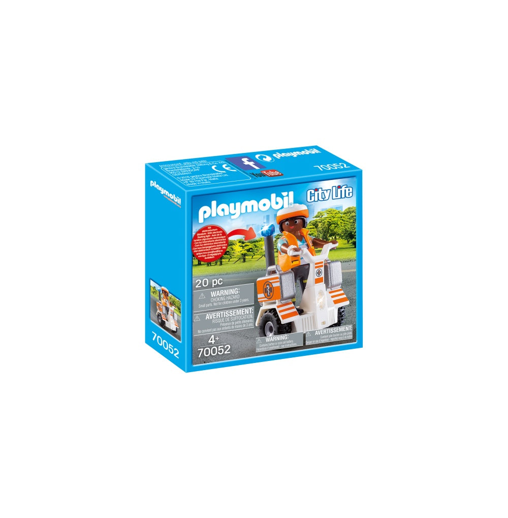 MEDIC CU MASINA DE ECHILIBRU - PLAYMOBIL (PM70052) - Libelula Vesela - Jucarii