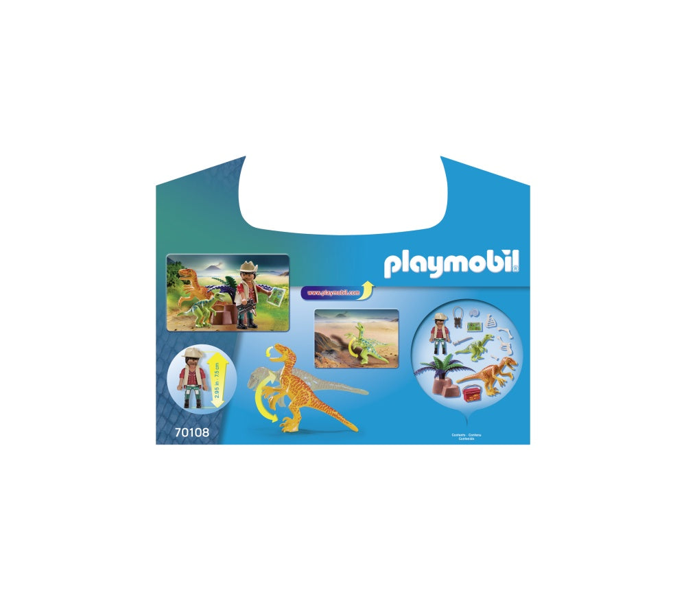 SET PORTABIL - DINOZAURI - PLAYMOBIL (PM70108) - Libelula Vesela - Jucarii