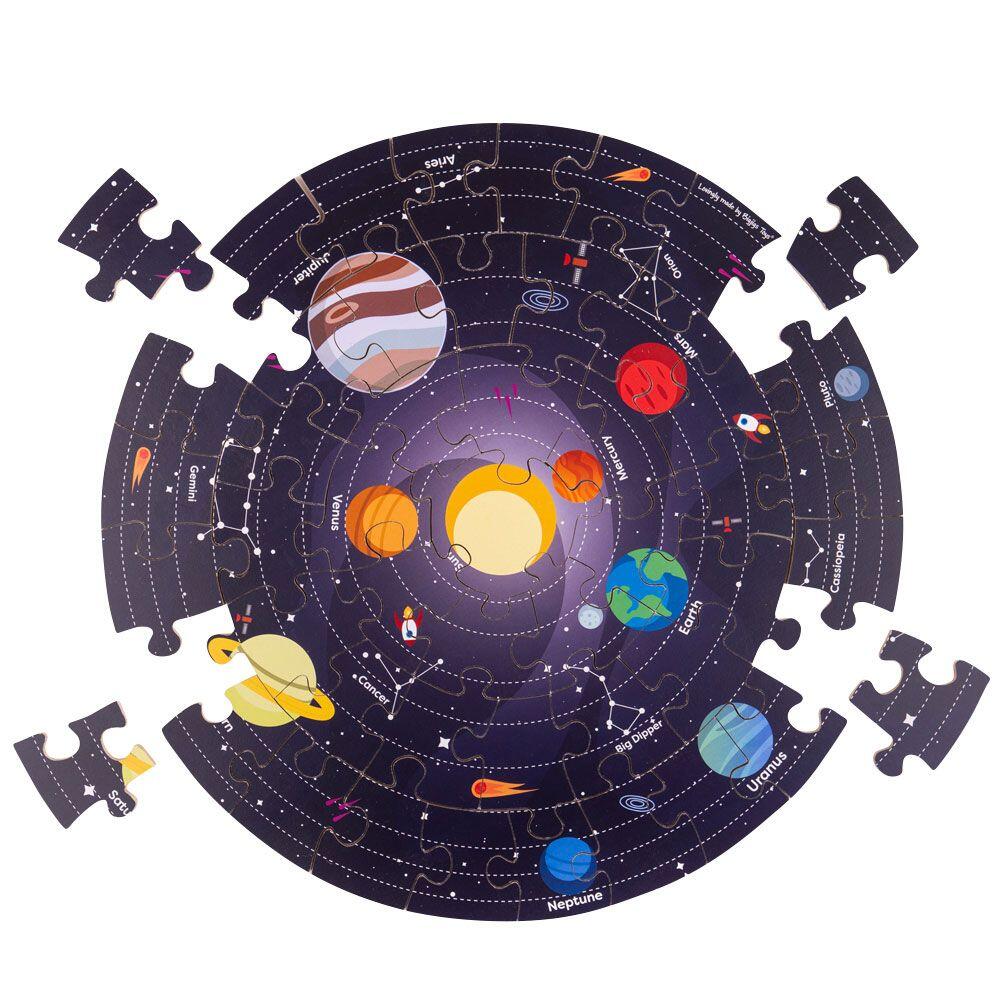 PUZZLE DE PODEA 360° - SISTEMUL SOLAR - BIGJIGS TOYS (33004) - Libelula Vesela - Jucarii