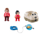 MAMA SI FETITA CU MASINUTA CATEL - PLAYMOBIL 1.2.3 (PM70406) - Libelula Vesela - Jucarii