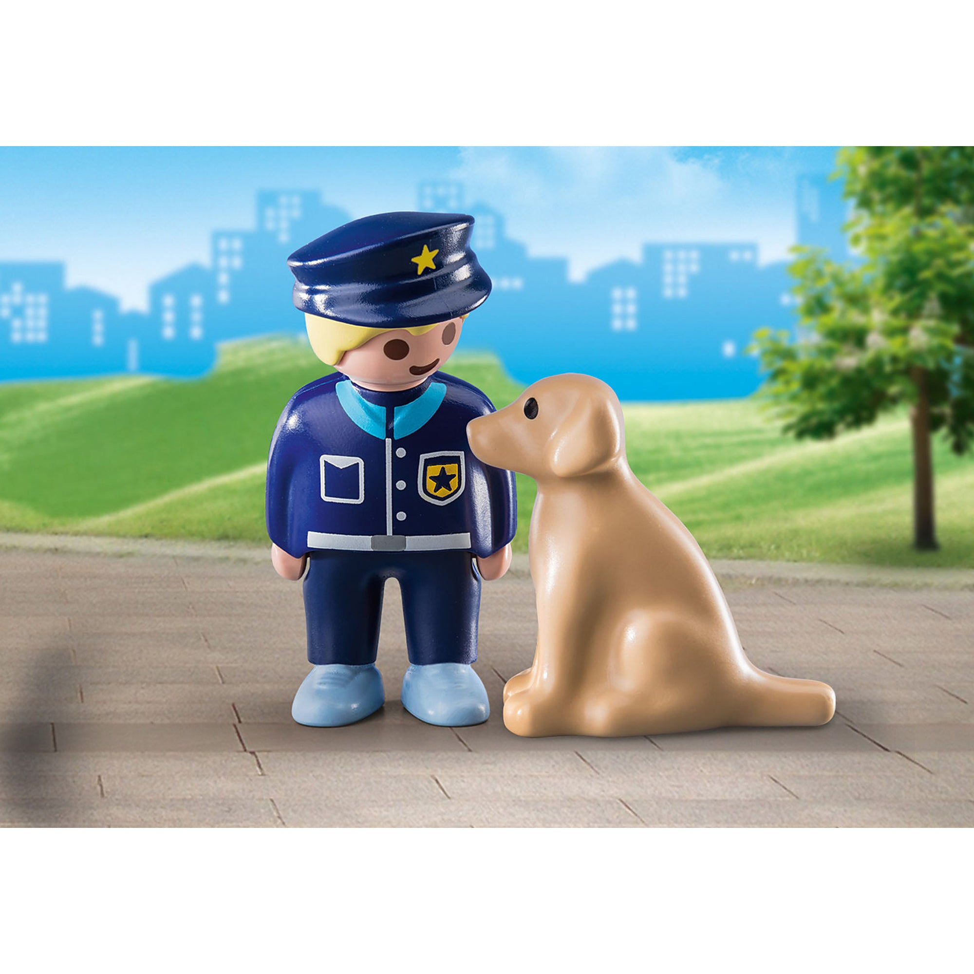 POLITIST CU CATEL - PLAYMOBIL 1.2.3 (PM70408) - Libelula Vesela - Jucarii